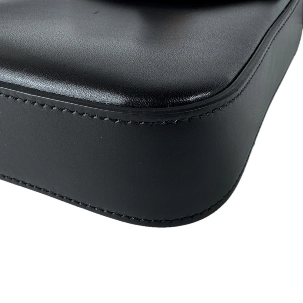 GUCCI Authentic Black Leather Bamboo Shoulder Bag - Picture 9 of 13